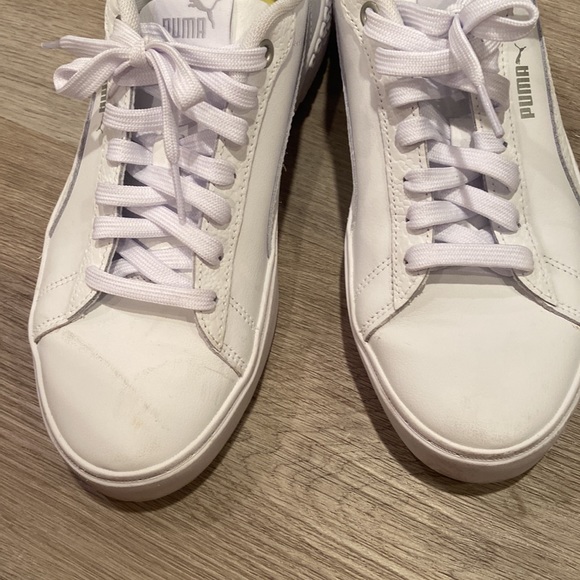 Puma Smash Platform V2 White Sneakers - Picture 4 of 6